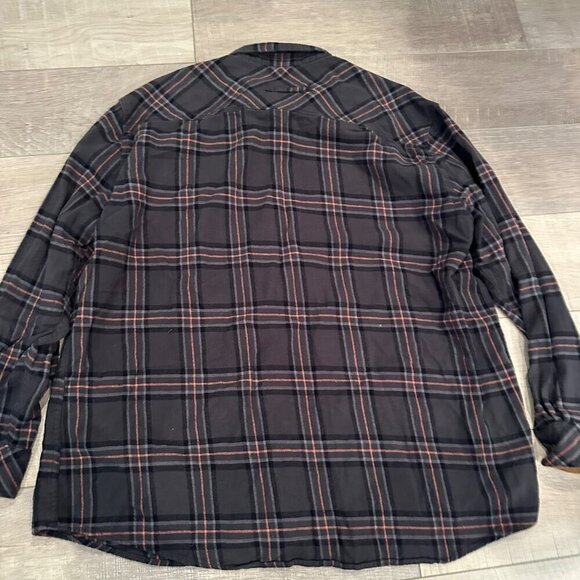 GIOBERTI MENS XXL LONG SLEEVE FLANNEL BUTTON UP SHIRT PLAID - Picture 8 of 9